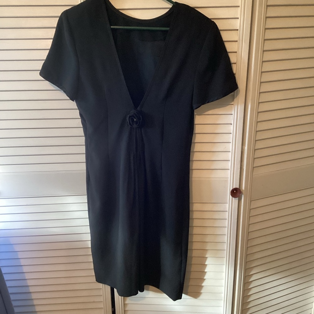 Vintage black ladies cocktail dress, size missing